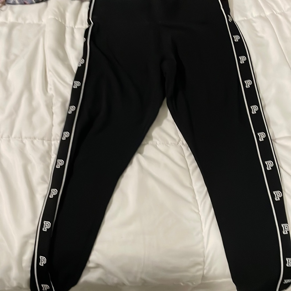 Black/White Pink Yoga pants worn twice